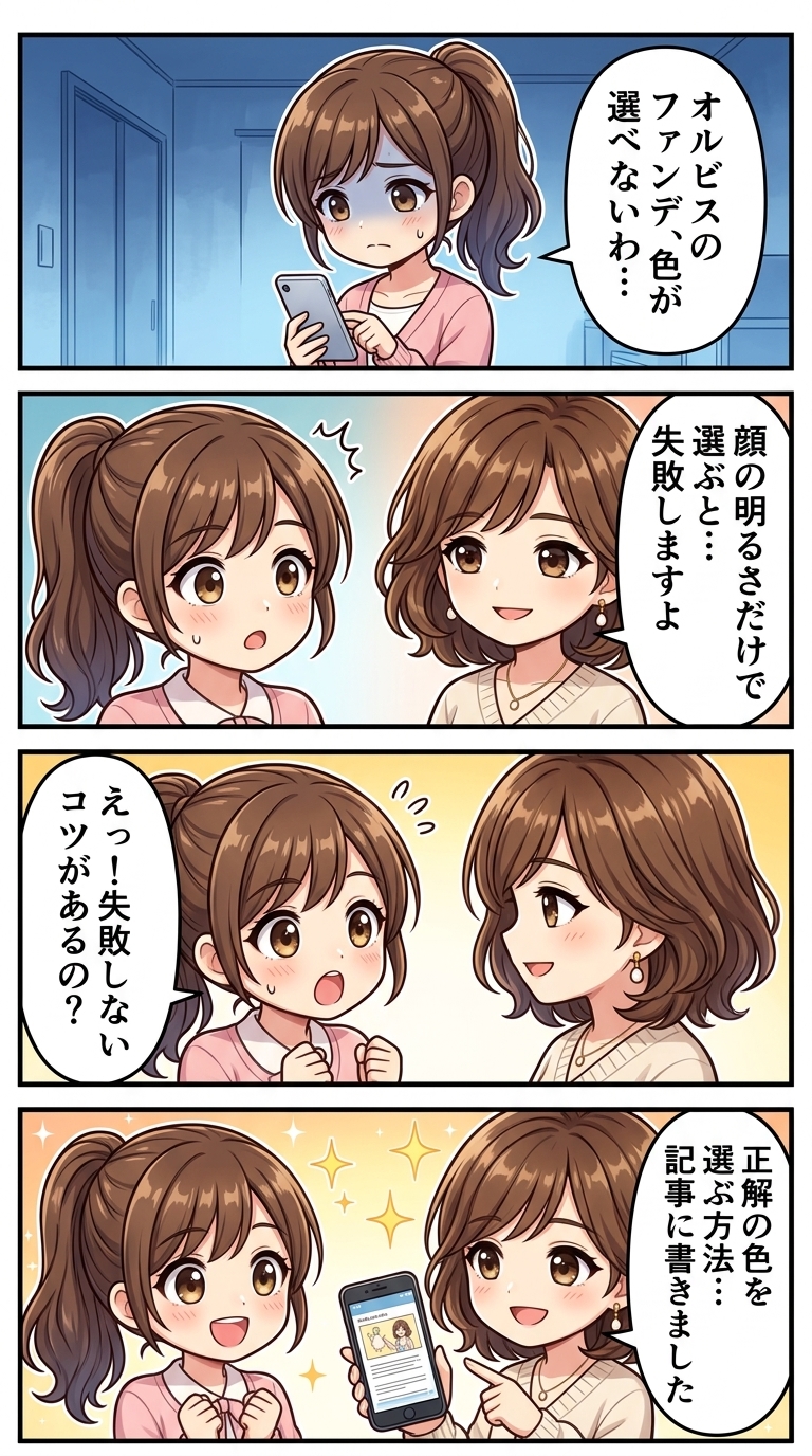 オルビス ファンデーション 色選び